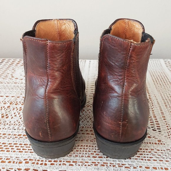 Silver Rebel Short Boots Size 6 Women Leather Western Cowboy Boho Ankle Bootie - Picture 6 of 14